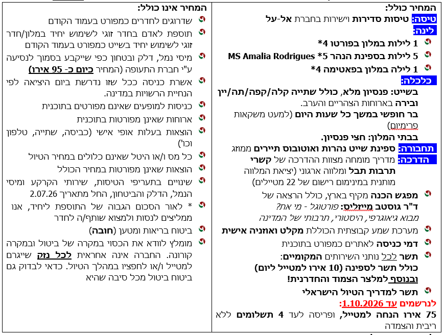המחיר כולל